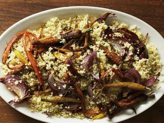 10. Millet porridge with baked carrots.