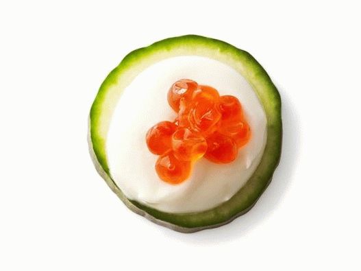 8. Cucumber with caviar
