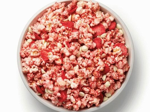 50. Popcorn with strawberries
