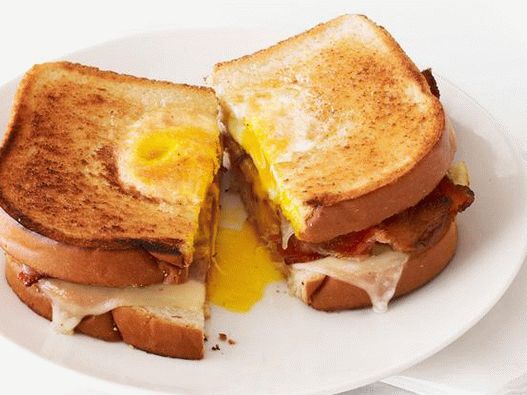 34. With fried eggs