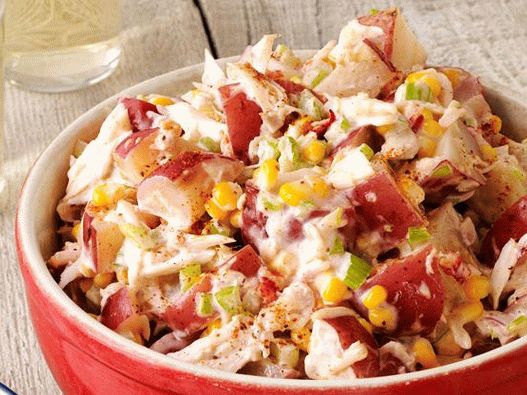 6. Potato salad with crab