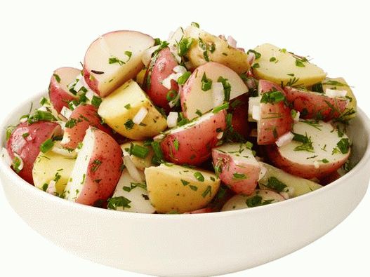 23. Potato salad with vinegar and herbs