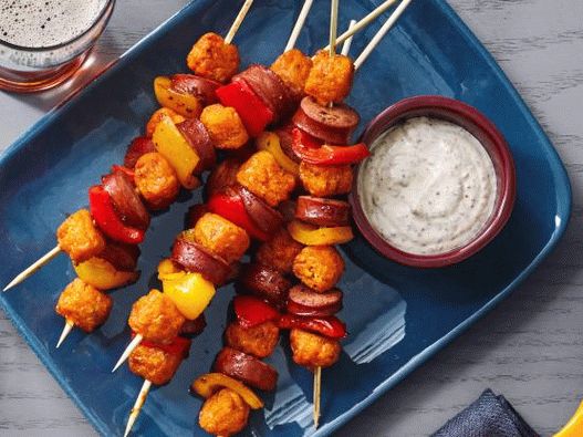 34. Skewers with sweet potato in Kajun style