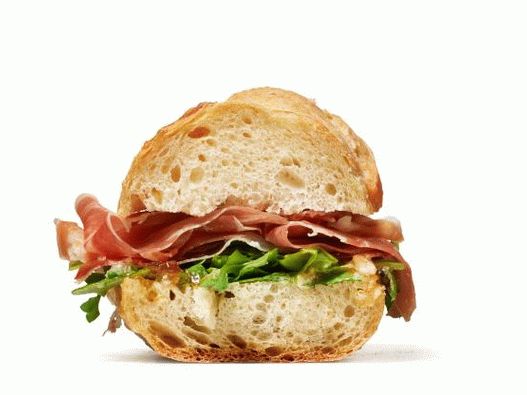 Sandwich with prosciutto, butter and figs (No. 23)