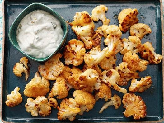 No. 34: Cauliflower Buffalo with Blue Cheese Dip