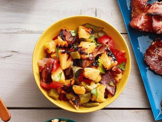 34. Salsa with grilled pineapple