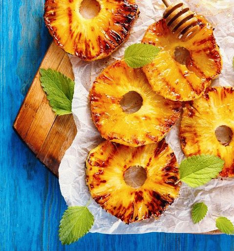 Grilled Pineapple photo in honey glaze