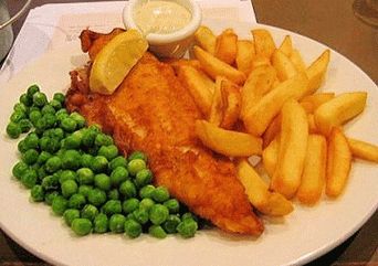 Fish-and-chips fish and potatoes - a traditional British dish