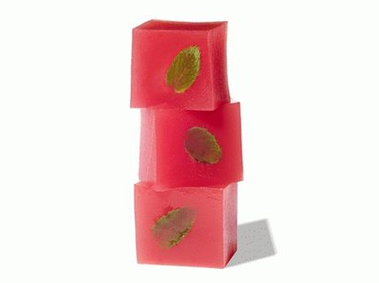 Photo Watermelon-lime jelly with mint