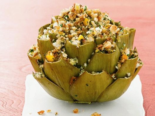 Photo of rustic stuffed artichokes