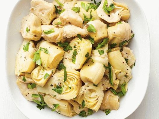 Photo of artichokes stewed in lemon sauce