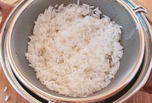 Asian rice with mushrooms