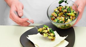Eggplant in pita bread
