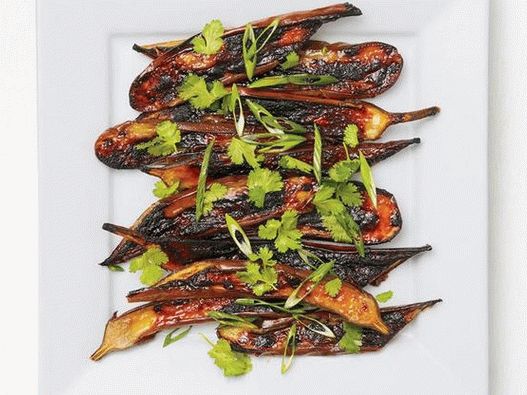 Photo of Eggplant in honey glaze with miso paste in the oven