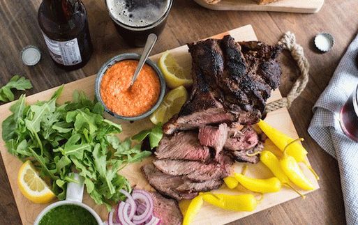 Photo of grilled lamb leg with mango sauce