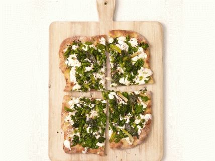 Photo White pizza with broccoli