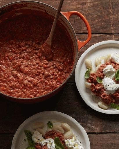 Photo Quick recipe for Bolognese meat sauce for pasta