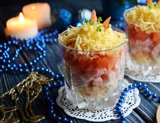Quick salad in a glass