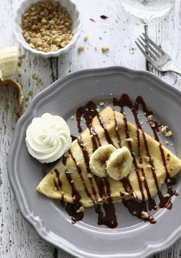 Photo Pancakes with banana and Nutella