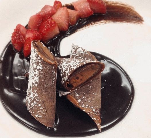 Photo Pancakes with Chocolate Mousse