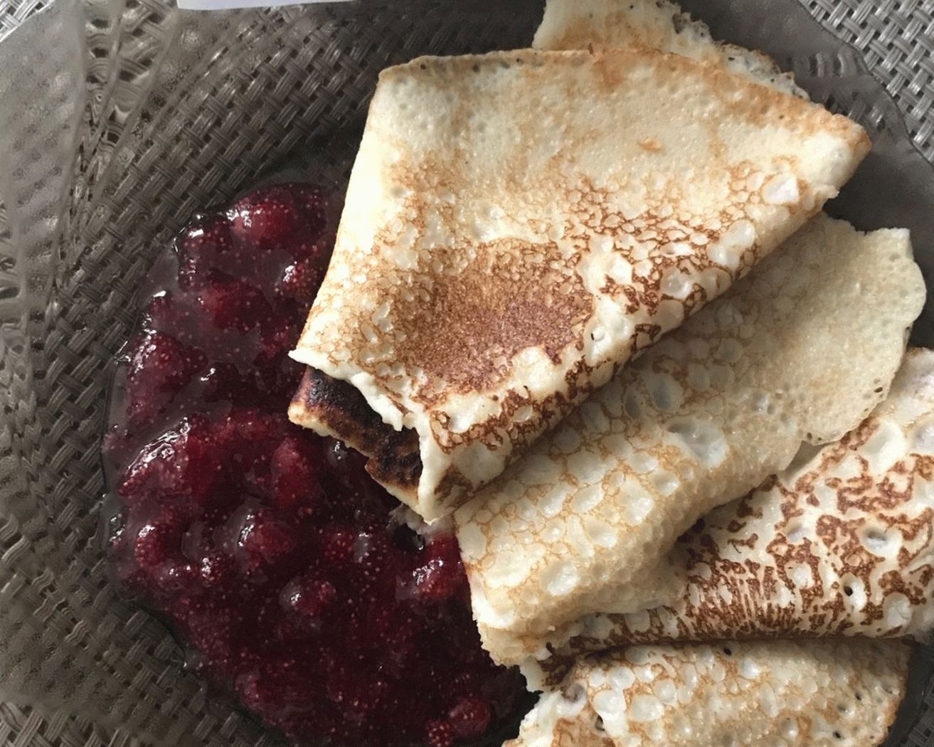 Pancakes with jam