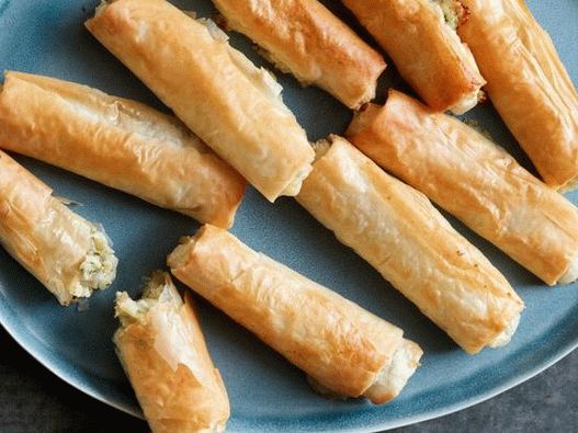 Turkish cigars with cheese and herbs