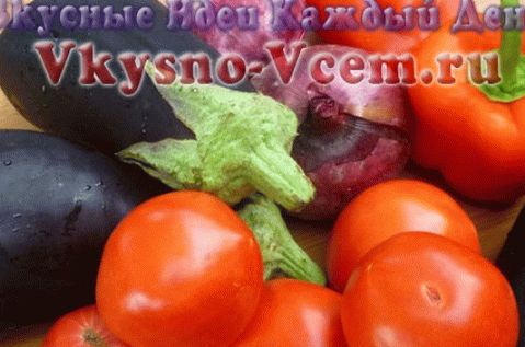 Peppers stuffed with fried eggplant