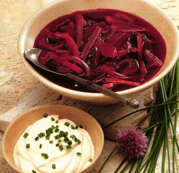 Borsch with kvass