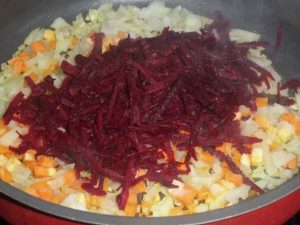 Boyarsky borsch with goose