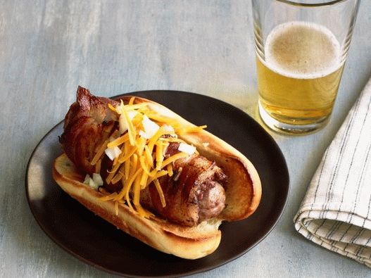 Photo of burger dogs with bacon