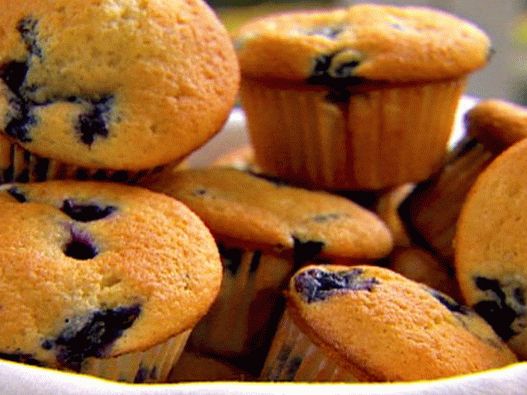 Photo Blueberry muffins on sour cream