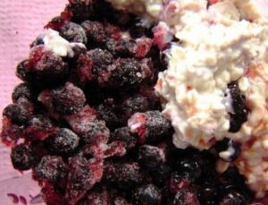 Blueberries with kefir