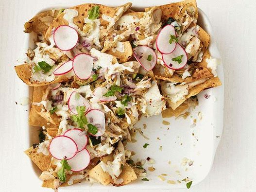 Photo of Chilakiles with chicken and zucchini