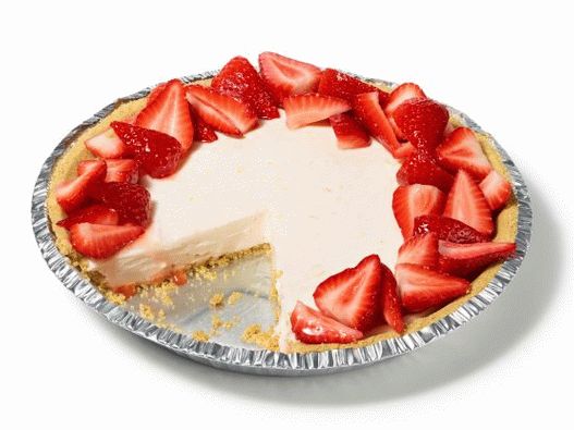 Photo of strawberry cheesecake pie
