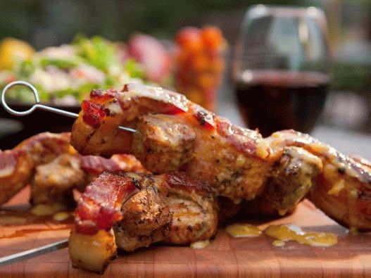Pork Kebab Wrapped in Bacon