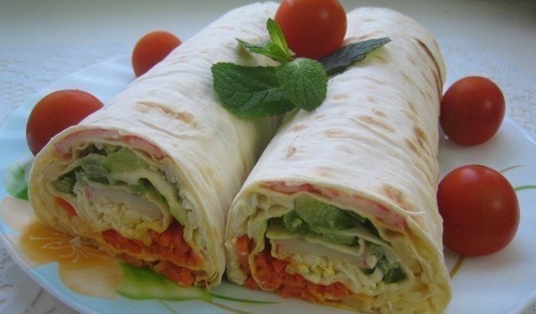 Lavash colored roll