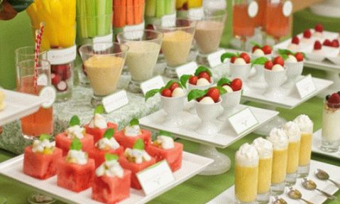 Dessert table setting