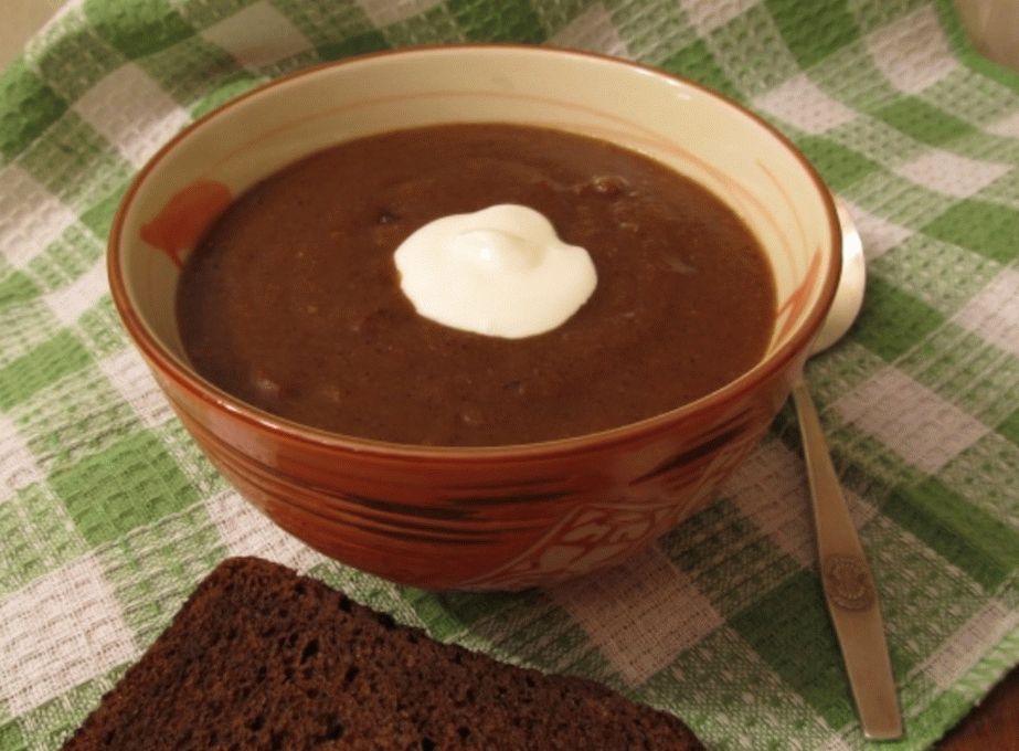 Dessert bread soup
