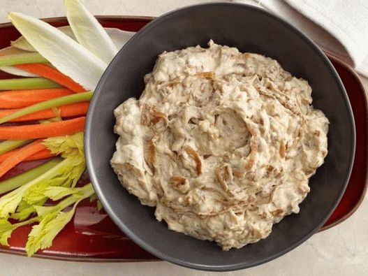 Photo dip sauce with fried onions