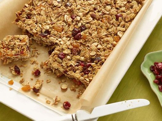 Photo Homemade muesli bars