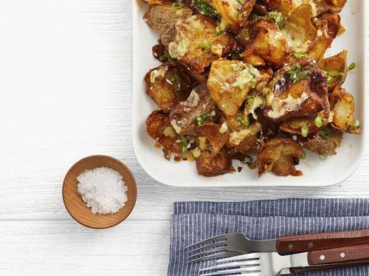 Photo of Double-fried potato with golden brown