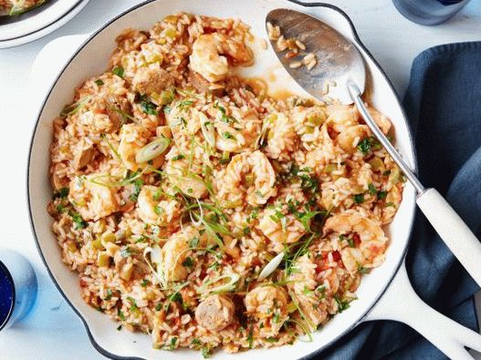 Photo of Jambalaya with rice and shrimp
