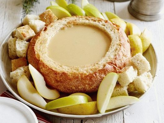 Photo of the dish - Cheese and beer fondue in a bread bowl