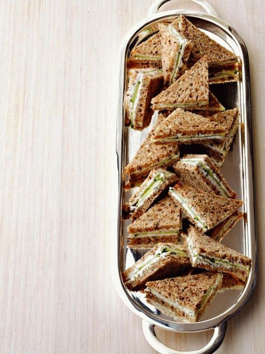 Photo of the dish - Club sandwiches (club sandwiches) with goat cheese and herbs