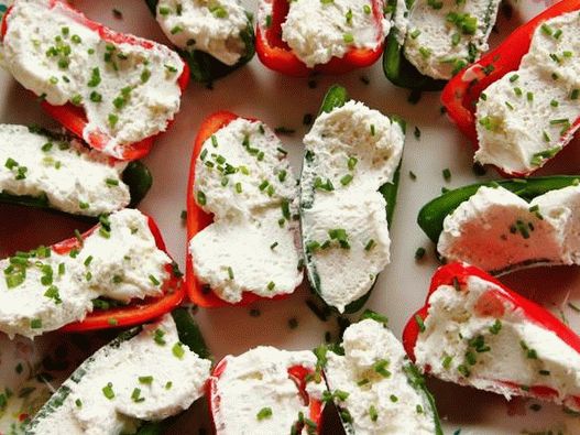 Photo of the dish - Sweet and hot peppers stuffed with cream cheese