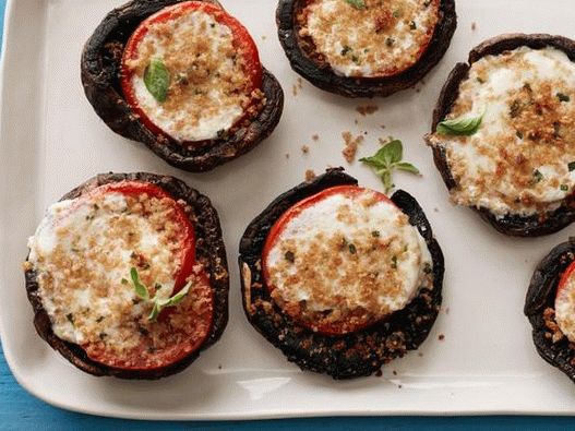 Photo of Stuffed mushroom caps baked under the grill