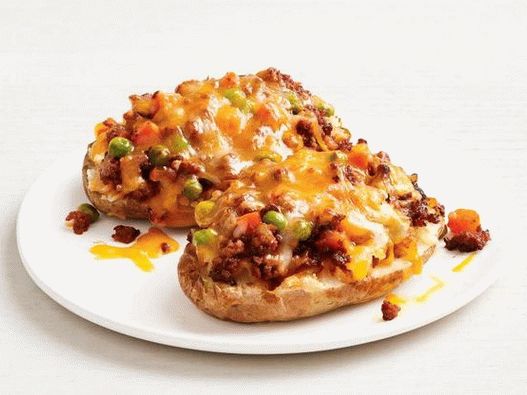 Photo Stuffed potatoes stuffed with shepherd’s casserole