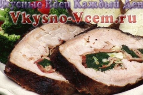 Stuffed Pork Meat with Spinach and Cheese