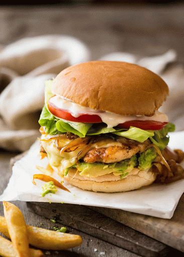 Photo Hamburger with Chicken