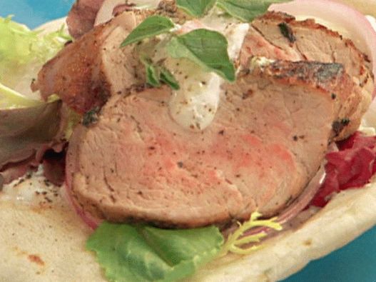 Photo of Gyros with pork and tomato and yogurt sauce